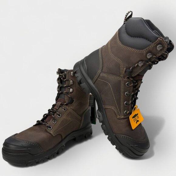 Ariat Treadfast 8in Waterproof Steel Toe Work Boot Men 8.5D Dark Brown NIB main image 10